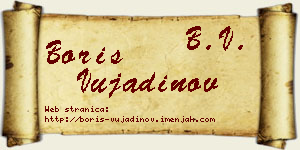 Boris Vujadinov vizit kartica